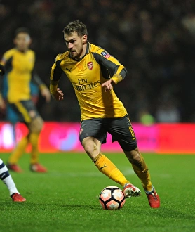 Arsenal's Aaron Ramsey in FA Cup Action: Arsenal vs. Preston North End (2017)