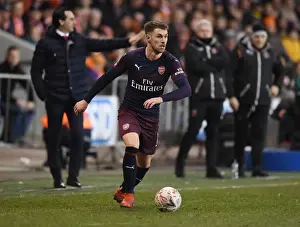 Blackpool V Arsenal - FA Cup 2019 Prints: Arsenal's Aaron Ramsey in FA Cup Action against Blackpool (2019)