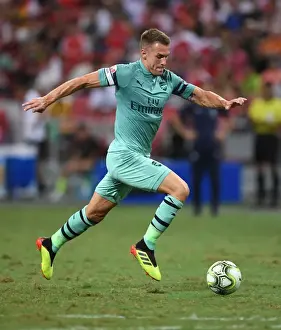 Arsenal V PSG Pre Season Friendly 2018-19 Prints: Arsenal's Aaron Ramsey Faces Off Against Paris Saint-Germain in International Champions Cup 2018