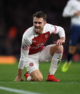 Images Dated 2nd December 2018: Arsenal's Aaron Ramsey Faces Off Against Tottenham in Premier League Showdown