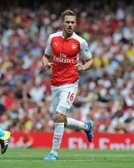 Arsenal V West Ham United 2015-16 Prints: Arsenal's Aaron Ramsey Faces Off Against West Ham United in Intense 2015-16 Premier League Clash