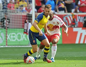 Arsenal's Aaron Ramsey Fends Off Jamison Olave in 2014 Pre-Season Clash