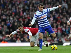 Arsenal's Aaron Ramsey Fouls by QPR's Ryan Nelson (2012-13)