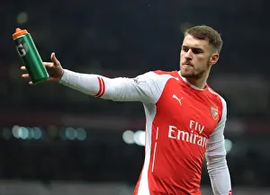 Arsenal V Manchester United 2014-15 Prints: Arsenal's Aaron Ramsey Fueled by Gatorade: Arsenal's 2-1 Victory over Manchester United