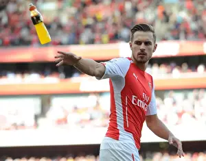 Arsenal's Aaron Ramsey Fueling Up Before Arsenal vs Crystal Palace, Premier League 2014/15