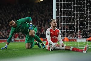 Images Dated 23rd November 2016: Arsenal's Aaron Ramsey Fumes as Paris Saint-Germain Holds the Upper Hand
