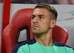 Arsenal V PSG Pre Season Friendly 2018-19 Prints: Arsenal's Aaron Ramsey Gears Up for Arsenal vs