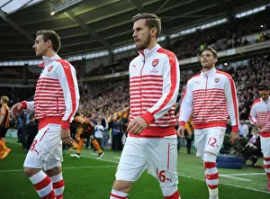 Hull City V Arsenal 2014/15 Prints: Arsenal's Aaron Ramsey Gears Up for Hull City Showdown in Premier League (May 2015)