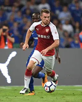 Arsenal V Chelsea - Pre Season 2017-18 Prints: Arsenal's Aaron Ramsey Goes Head-to-Head Against Chelsea in Beijing Pre-Season Clash