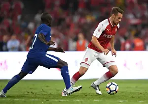 Arsenal V Chelsea - Pre Season 2017-18 Prints: Arsenal's Aaron Ramsey Outmaneuvers Chelsea's N'Golo Kante in Beijing Pre-Season Clash