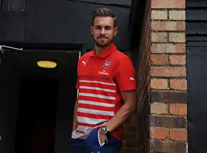 Boreham Wood V Arsenal Prints: Arsenal's Aaron Ramsey Prepares for Action in Borehamwood Friendly