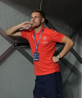 Arsenal's Aaron Ramsey Prepares for Arsenal v Singapore XI at Singapore National Stadium