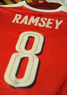 Arsenal V Paris Saint-Germain 2016-17 Prints: Arsenal's Aaron Ramsey Prepares for Paris Saint-Germain Showdown at Emirates Stadium (UEFA Champions League)