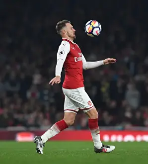 Arsenal V West Bromwich Albion 2017-18 Prints: Arsenal's Aaron Ramsey Scores in 2-0 Win Over West Bromwich Albion at Emirates Stadium