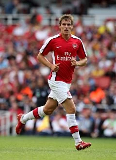Images Dated 2nd August 2009: Arsenal's Aaron Ramsey Scores in 3-0 Emirates Cup Victory over Rangers