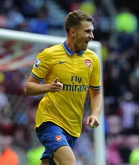 Arsenal's Aaron Ramsey Scores Brace: 3-0 Victory over Sunderland (2013-14)