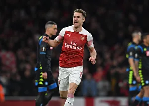 Arsenal V SSC Napoli 2018-19 Prints: Arsenal's Aaron Ramsey Scores Dramatic Goal vs. Napoli in Europa League Quarterfinal