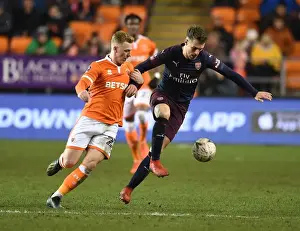 Blackpool V Arsenal - FA Cup 2019 Prints: Arsenal's Aaron Ramsey Scores Past Blackpool's Callum Guy in FA Cup Third Round