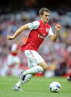 Images Dated 10th September 2011: Arsenal's Aaron Ramsey Scores the Winner: Arsenal 1-0 Swansea City, Premier League 2011-12