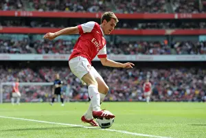Arsenal V Manchester United 2010-2011 Prints: Arsenal's Aaron Ramsey Scores the Winner: Arsenal 1-0 Manchester United
