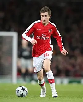 Arsenal's Aaron Ramsey Scores the Winner Against Dynamo Kyiv in the UEFA Champions League, Emirates Stadium, 2008