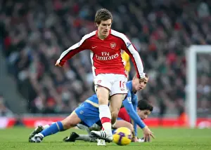 Arsenal's Aaron Ramsey Scores the Winning Goal Against Portsmouth in the Barclays Premier League, Emirates Stadium, 12/28/08