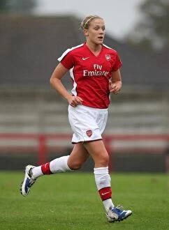 Images Dated 7th October 2009: Arsenal's Abbie Prosser Scores in 9-0 Victory over PAOK Thessaloniki in UEFA Women's Champions