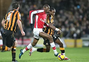Hull City V Arsenal 2008-9 Prints: Arsenal's Abou Diaby Scores Twice Against Hull's Manucho: Arsenal 3-1 Hull City