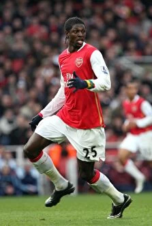 Arsenal v Newcastle United FC Cup 2007-8 Collection: Arsenal's Adebayor Scores Hat-Trick: 3-0 FA Cup Victory Over Newcastle United at Emirates Stadium