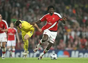 Arsenal V Villarreal 2008-09 Prints: Arsenal's Adebayor Scores Twice: Arsenal's 3-0 Champions League Victory over Villarreal