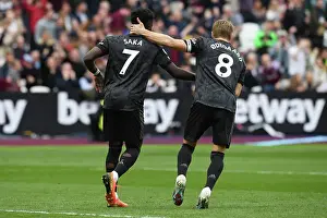 Arsenal's Agony: Odegaard Consoles Saka After Missed Penalty vs West Ham United (2022-23)