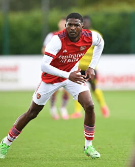 Images Dated 28th July 2021: Arsenal's Ainsley Maitland-Niles in Action during Pre-Season Match against Watford