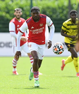 Images Dated 28th July 2021: Arsenal's Ainsley Maitland-Niles in Action during Arsenal vs. Watford Pre-Season Match, 2021