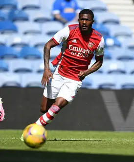 Glasgow Rangers V Arsenal 2021-22 Prints: Arsenal's Ainsley Maitland-Niles in Action Against Rangers at Ibrox Stadium