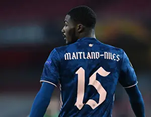 Arsenal V SK Rapid Wien 2020-21 Prints: Arsenal's Ainsley Maitland-Niles in Action against Rapid Wien in Europa League