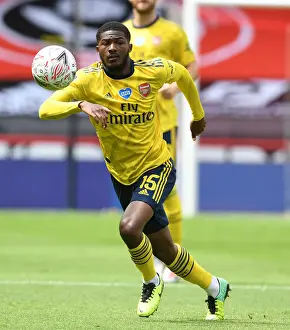 Arsenal's Ainsley Maitland-Niles in FA Cup Quarterfinal Action vs Sheffield United