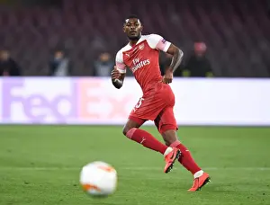 Napoli V Arsenal 2018-19 Prints: Arsenal's Ainsley Maitland-Niles in Napoli Showdown - UEFA Europa League Quarterfinals 2019