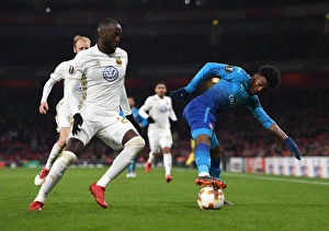 Arsenal V Östersunds FK 2017-18 Prints: Arsenal's Ainsley Maitland-Niles vs. Östersunds Ken Sema: A Europa League Battle