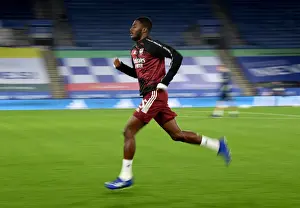 Arsenal's Ainsley Maitland-Niles Warming Up Ahead of Leicester City Carabao Cup Clash