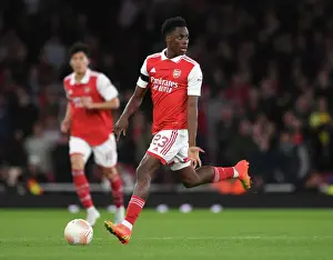 Arsenal's Albert Sambi Lokonga in Europa League Action against FK Bodo/Glimt (2022-23)