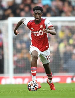 Arsenal v Chelsea 2021-22 Collection: Arsenal's Albert Sambi Lokonga Faces Off Against Chelsea in Premier League Showdown