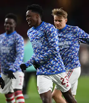 Arsenal V Liverpool Carabao Cup 2021-22 Prints: Arsenal's Albert Sambi Lokonga Prepares for Carabao Cup Showdown Against Liverpool