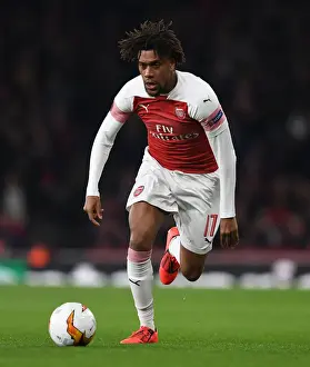 Arsenal V BATE Borisov 2018-19 Prints: Arsenal's Alex Iwobi in Action against BATE Borisov in Europa League Round of 32