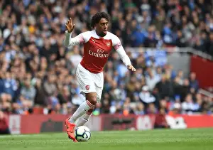 Arsenal's Alex Iwobi in Action Against Brighton & Hove Albion, Premier League 2018-19