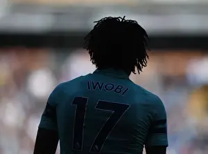Burnley V Arsenal 2018-19 Prints: Arsenal's Alex Iwobi in Action against Burnley in Premier League Clash (2018-19)