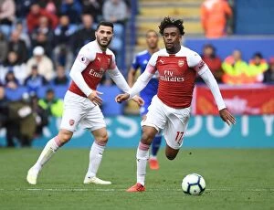 Leicester City v Arsenal 2018-19 Collection: Arsenal's Alex Iwobi in Action against Leicester City - Premier League Showdown (2018-19)