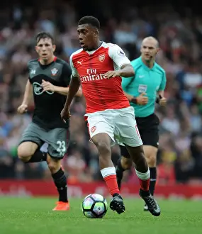 Arsenal V Southampton 2016-17 Prints: Arsenal's Alex Iwobi in Action during Premier League Clash against Southampton (2016-17)