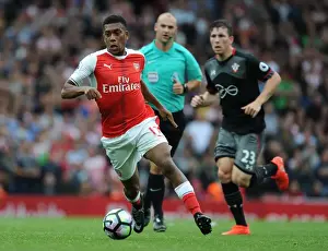 Arsenal V Southampton 2016-17 Prints: Arsenal's Alex Iwobi in Action Against Southampton at the Emirates Stadium