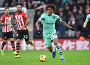 Arsenal's Alex Iwobi in Action against Southampton in Premier League Clash