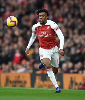 Arsenal's Alex Iwobi in Action Against Tottenham Hotspur, Premier League 2018-19